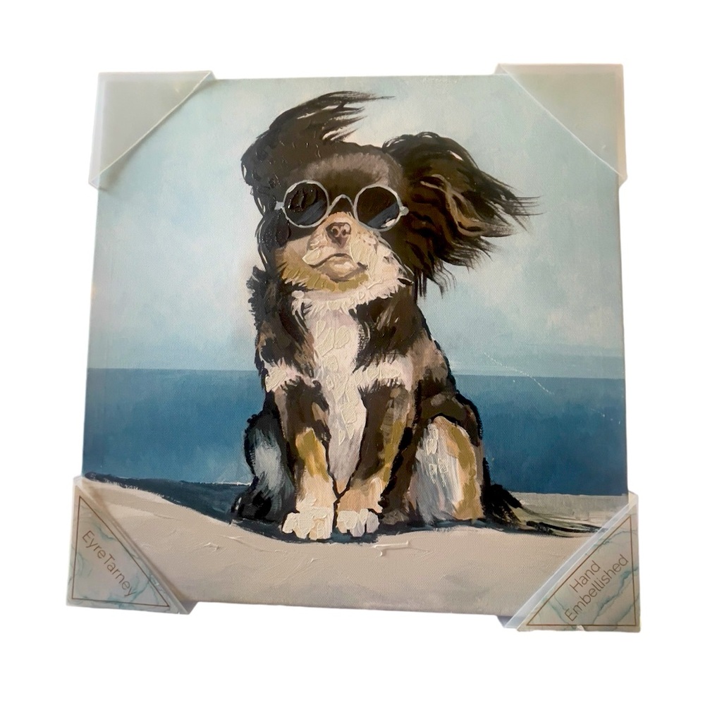 Wall art puppy at the beach